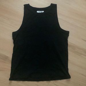 Madewell Westville Tank Top in True Black, Soze Small
